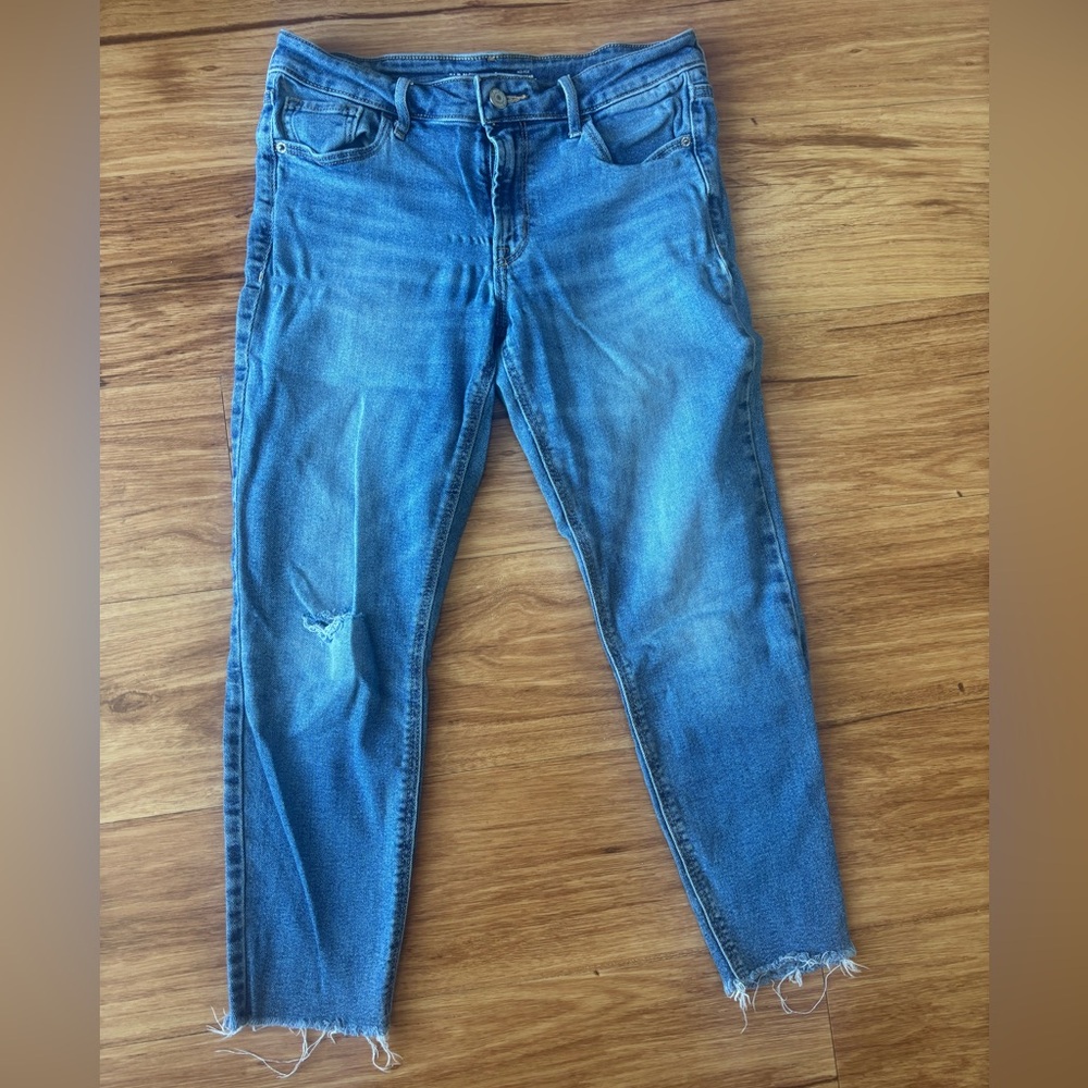 Old Navy Mid Rise Rockstar Super Skinny 8 Petite